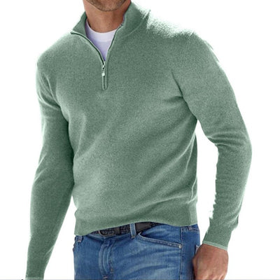 Zeno - Sweter z zamkiem V-neck